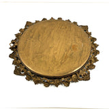 Woman with Lace Making Pillow, Self-Referential Antique Bobbin Lace Doily in Original Frame