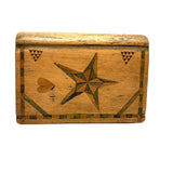 SOLD 19th Century Book Shaped Spruce Gum Box with wonderful Inlays and Chip Carving (No Slide)