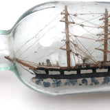 Beautiful Old Four Mast Folk Art Ship in a Bottle in Excellent Paint