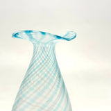 Light as a Feather Small Hand-blown, Presumed Murano Latticino Glass Vessel