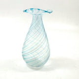 Light as a Feather Small Hand-blown, Presumed Murano Latticino Glass Vessel