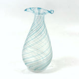 Light as a Feather Small Hand-blown, Presumed Murano Latticino Glass Vessel