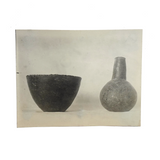Two Vessels, Perfectly Spare Old Paper Print Snapshot