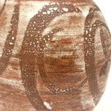 Earthy, Beautifully Crafted 20th Century Studio Pottery Bottle with Wax Resist Decoration