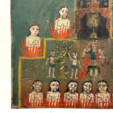 "Las Cruz de Animas" Old Folk Art Retablo Painting on Tin #2