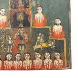 "Las Cruz de Animas" Old Folk Art Retablo Painting on Tin #2