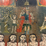 "Las Cruz de Animas" Old Folk Art Retablo Painting on Tin #2