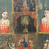 "Las Cruz de Animas" Old Folk Art Retablo Painting on Tin #2