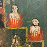 "Las Cruz de Animas" Old Folk Art Retablo Painting on Tin #2