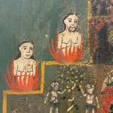 "Las Cruz de Animas" Old Folk Art Retablo Painting on Tin #2