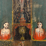 "Las Cruz de Animas" Old Folk Art Retablo Painting on Tin #2