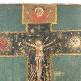 "Las Cruz de Animas" Old Folk Art Retablo Painting on Tin #2