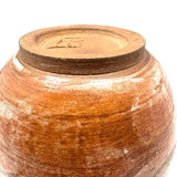 Earthy, Beautifully Crafted 20th Century Studio Pottery Bottle with Wax Resist Decoration