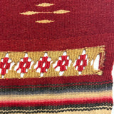 Woman with Feather, Striking C. 1920s Finely Woven Southwestern Native Wool Tapestry