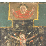 "Las Cruz de Animas" Old Folk Art Retablo Painting on Tin #2