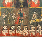 "Las Cruz de Animas" Old Folk Art Retablo Painting on Tin #2