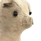 Well Loved, Very Sweet 19th Century Straw Stuffed Hand-sewn Cat