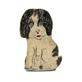 Very Delicately Painted Old Folk Art Doggy Doorstop