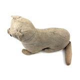 Well Loved, Very Sweet 19th Century Straw Stuffed Hand-sewn Cat
