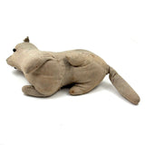Well Loved, Very Sweet 19th Century Straw Stuffed Hand-sewn Cat