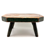 Ultra Solid 19th Century Eight Sided Stool in Original Green Paint