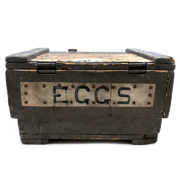 William Fogg's Character-full Antique EGGS Shipping Crate, Bethlehem, NH