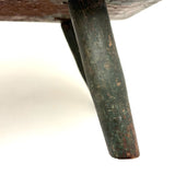 Ultra Solid 19th Century Eight Sided Stool in Original Green Paint