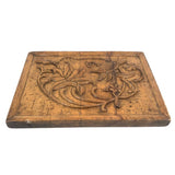 Sweet Folk Art Relief Carving of Bird on Flowering Branch