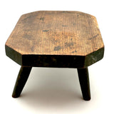 Ultra Solid 19th Century Eight Sided Stool in Original Green Paint