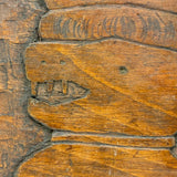 Very Naive and Very Sweet Boy Scout Relief Carved Totem