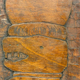 Very Naive and Very Sweet Boy Scout Relief Carved Totem