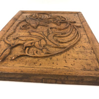Sweet Folk Art Relief Carving of Bird on Flowering Branch
