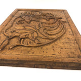 Sweet Folk Art Relief Carving of Bird on Flowering Branch