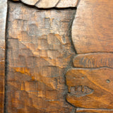 Very Naive and Very Sweet Boy Scout Relief Carved Totem