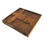 Very Naive and Very Sweet Boy Scout Relief Carved Totem