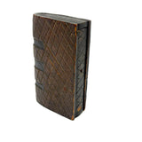 SOLD Great Old Carved Folk Art Book Shaped Box with Passive Snake Inside!