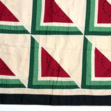 Super Graphic and Smart Flour Sack Watermelon Pattern Small Quilt