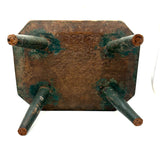 Ultra Solid 19th Century Eight Sided Stool in Original Green Paint