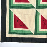 Super Graphic and Smart Flour Sack Watermelon Pattern Small Quilt