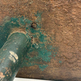 Ultra Solid 19th Century Eight Sided Stool in Original Green Paint