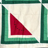 Super Graphic and Smart Flour Sack Watermelon Pattern Small Quilt