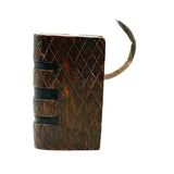 SOLD Great Old Carved Folk Art Book Shaped Box with Passive Snake Inside!