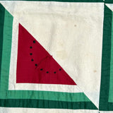Super Graphic and Smart Flour Sack Watermelon Pattern Small Quilt