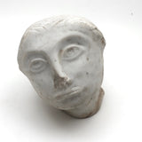 Soulful, Beautiful Marble Carved Woman's Head with Bun