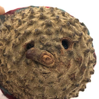 Victorian Silk and Burr Oak Acorn Emery Pin Cushion