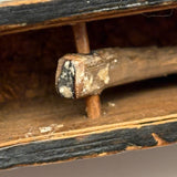 SOLD Great Old Carved Folk Art Book Shaped Box with Passive Snake Inside!