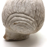 Soulful, Beautiful Marble Carved Woman's Head with Bun