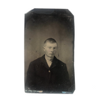 Perfectly Stark, Antique Tintype of Sensitive Looking Young Man