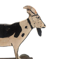 Wonderful Old Folk Art Goat on Wheels Pull Toy