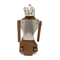 Curious Vintage Jig Figure with No Feet But Tin Armor! (Chair Included)